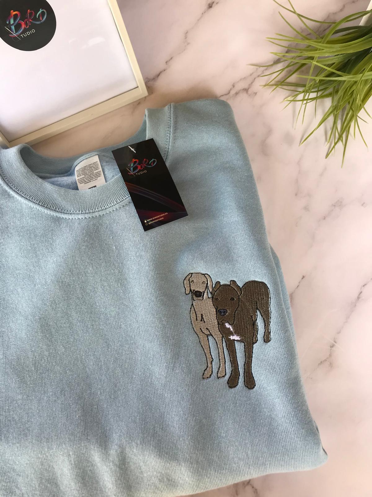 Camiseta/Sudadera Bordada Foto minimalista Personalizable