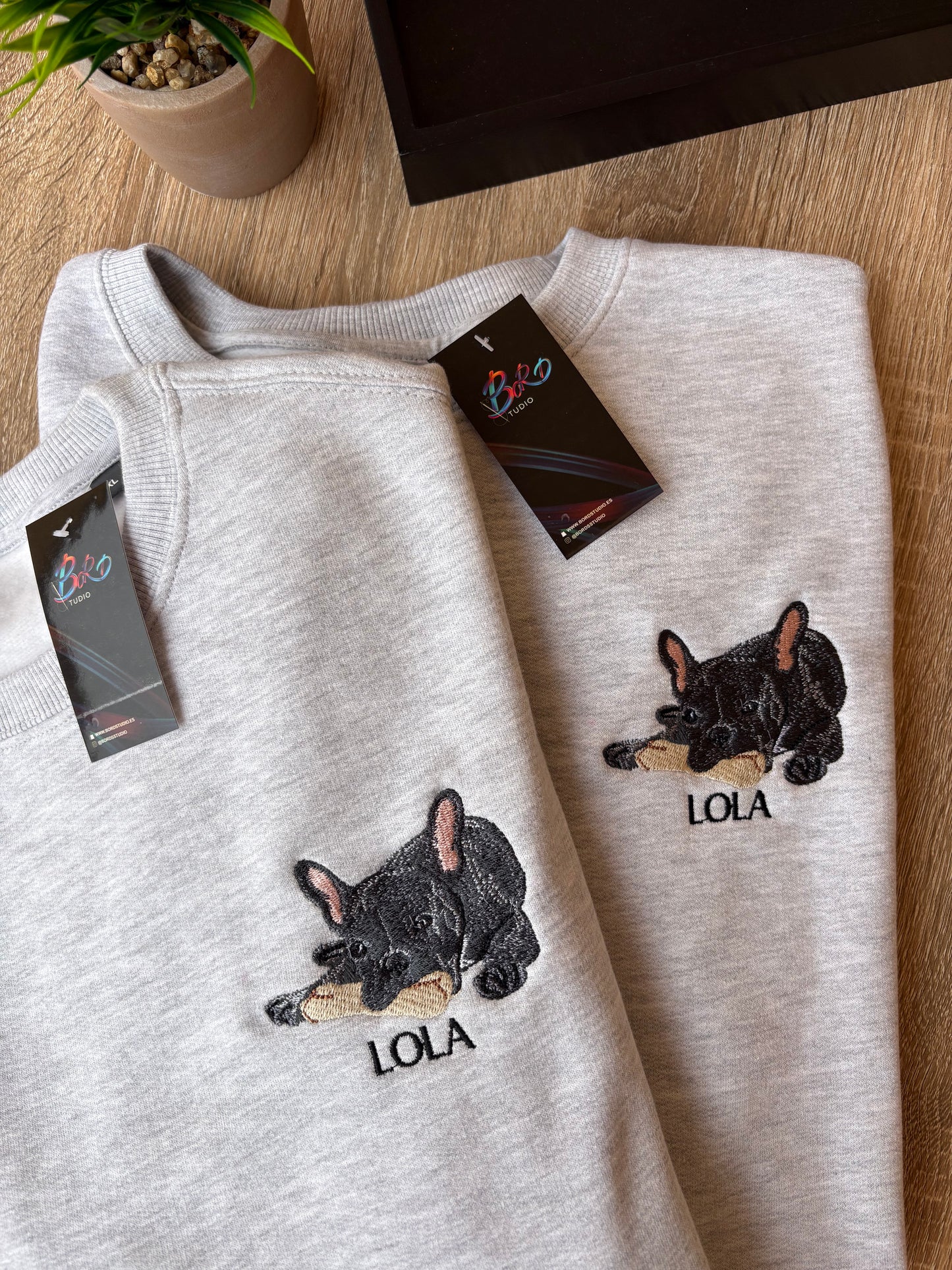 x2 Bordado MASCOTA detallada Personalizable - Pack de 2 MISMO DISEÑO