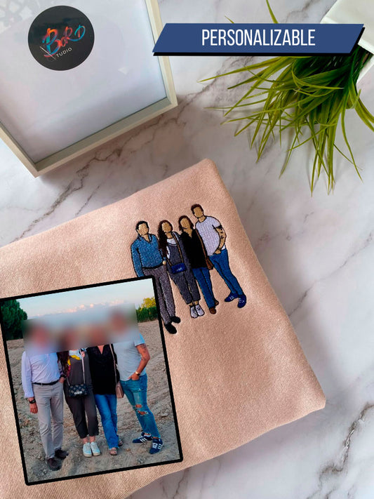 Camiseta/Sudadera Bordada Foto minimalista Personalizable