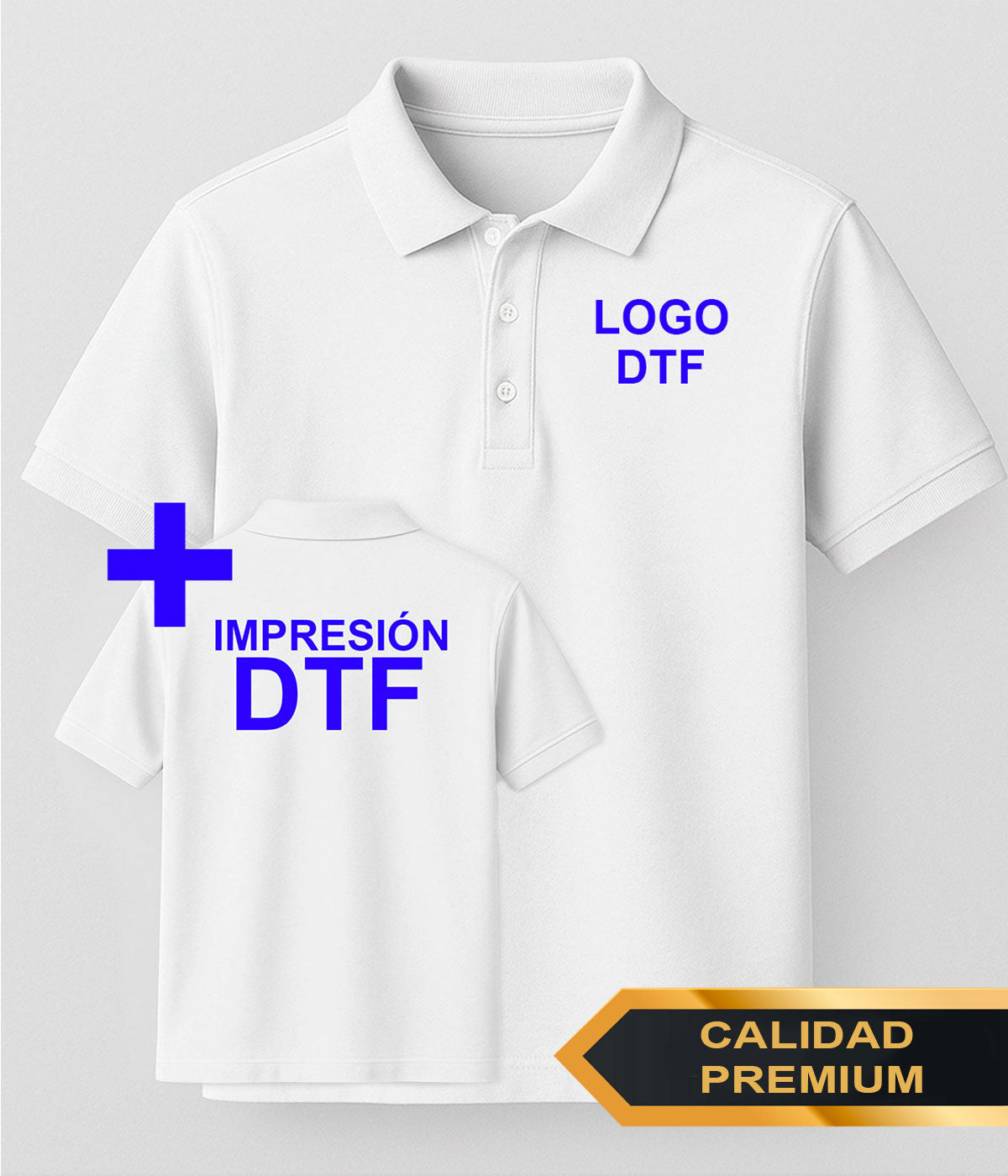 Polo Premium - DTF Pecho + DTF Espalda