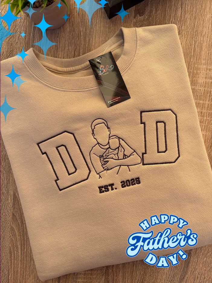 Papá / Dad con foto contorno - Día del Padre