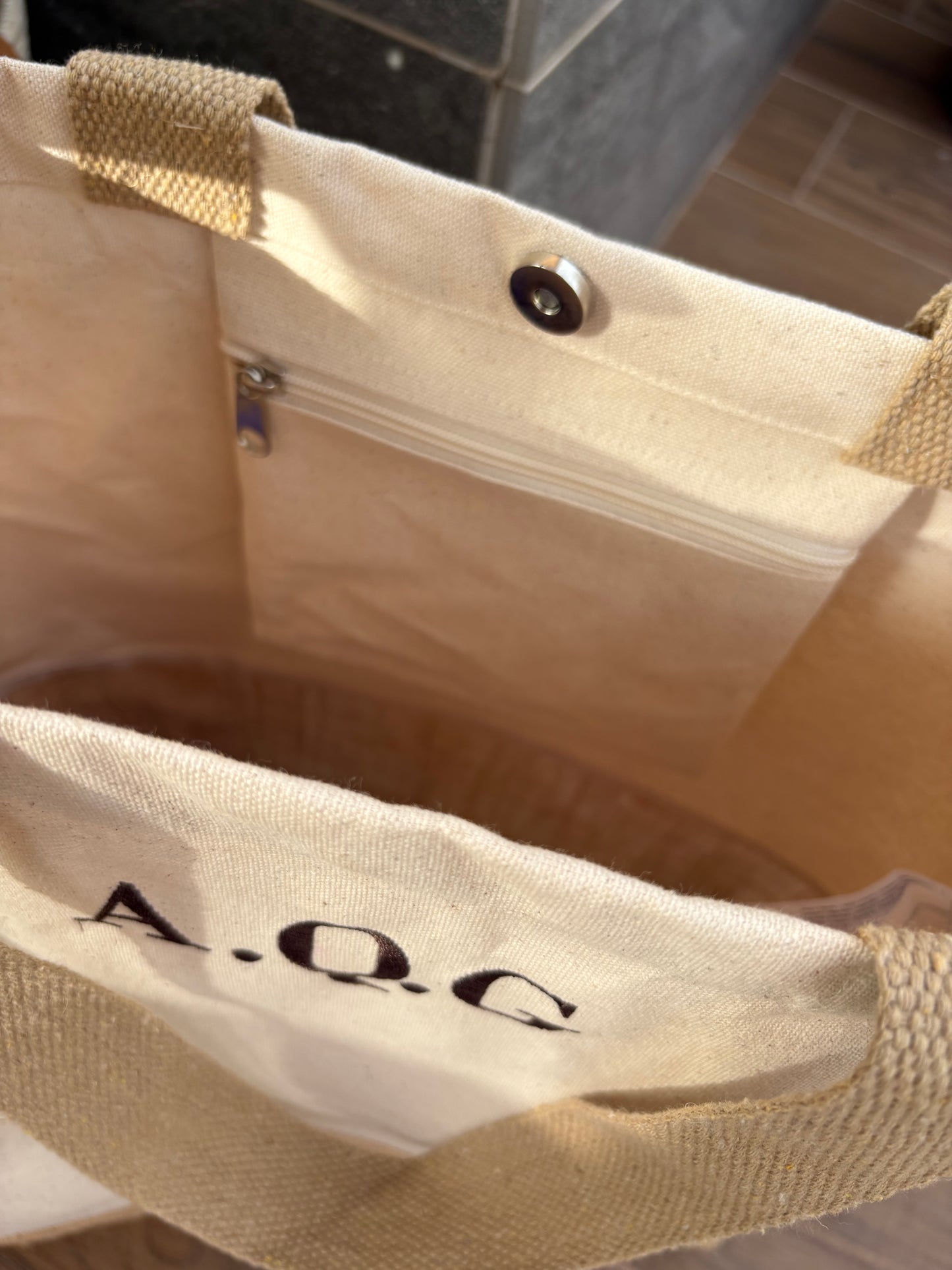 Bolso shopper de playa + neceser - Menta Helada