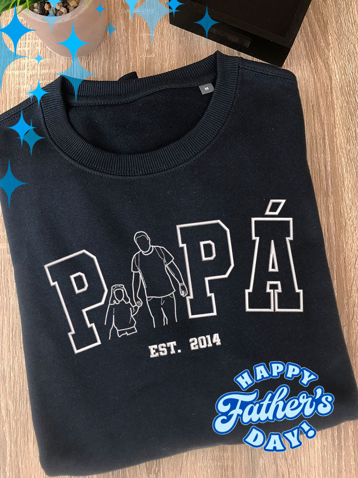 Papá / Dad con foto contorno - Día del Padre