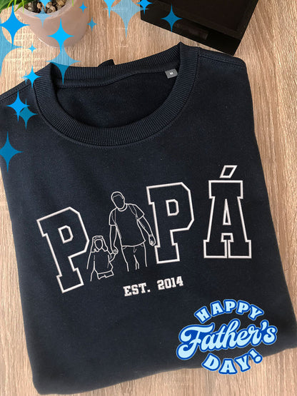 Papá / Dad con foto contorno - Día del Padre