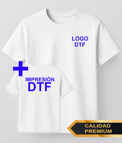 Camiseta Premium - DTF Pecho + DTF Espalda