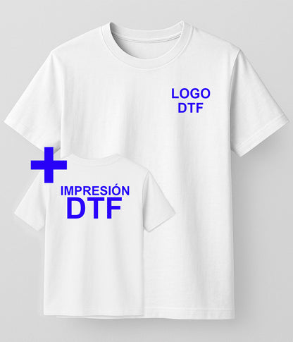 Camiseta Basic - DTF Pecho + DTF Espalda
