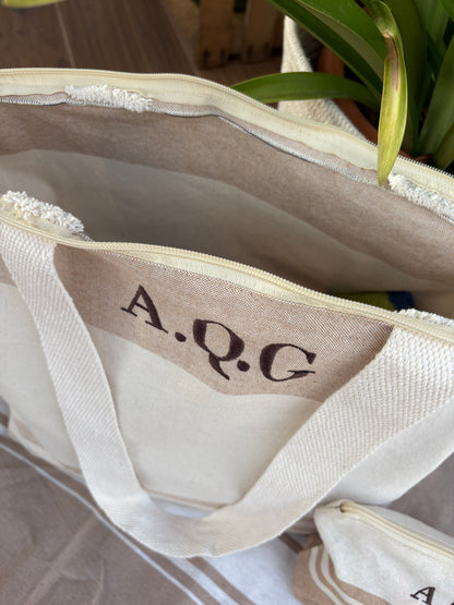 Bolsa + Neceser + Pareo de playa - Natural