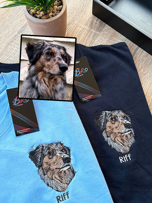 x2 Bordado MASCOTA detallada Personalizable - Pack de 2 MISMO DISEÑO