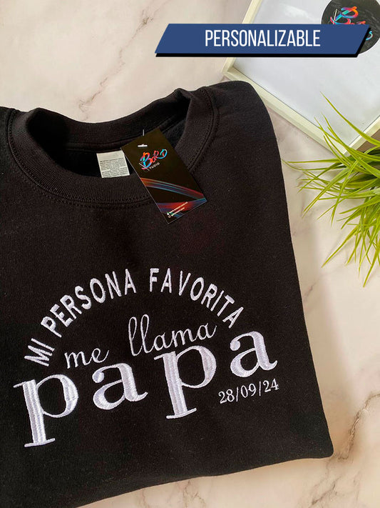 Bordado mi persona favorita me llama - Personalizable