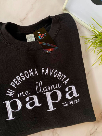 Bordado "mi persona favorita me llama" - Personalizable