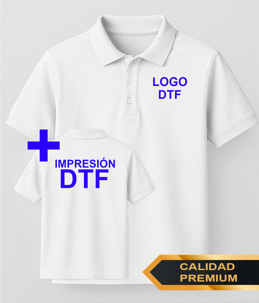 Polo Premium - DTF Pecho + DTF Espalda