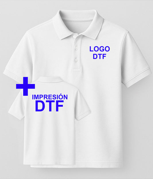 Polo Basic - DTF Pecho + DTF Espalda